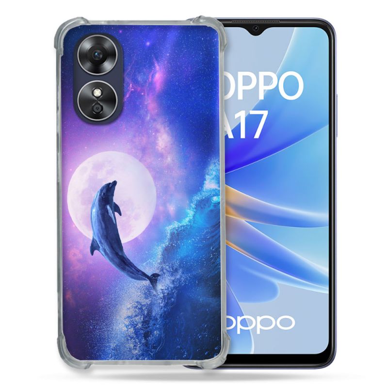 Coque Renforcée Pour Oppo A17 Animal Dauphin Vague