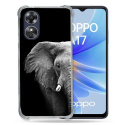 Coque Renforcée Pour Oppo A17 Animal Elephant Noir