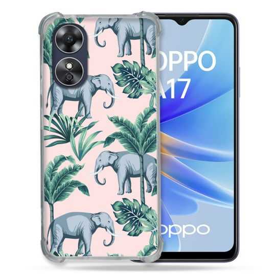 Coque Renforcée Pour Oppo A17 Animal Elephant Pattern