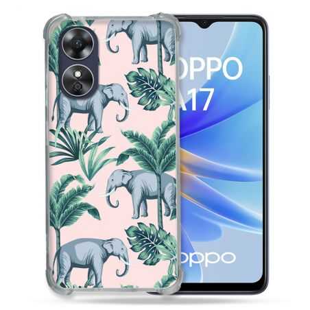 Coque Renforcée Pour Oppo A17 Animal Elephant Pattern