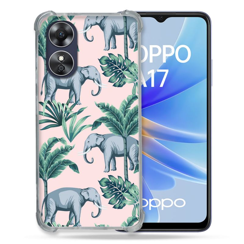 Coque Renforcée Pour Oppo A17 Animal Elephant Pattern