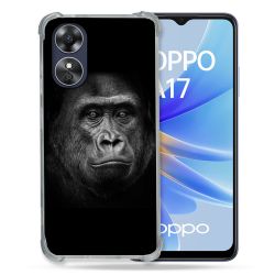 Coque Renforcée Pour Oppo A17 Animal Gorille Noir