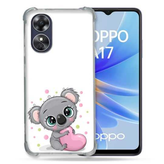 Coque Renforcée Pour Oppo A17 Animal Koala Cœur