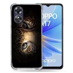 Coque Renforcée Pour Oppo A17 Animal Leopard Yeux