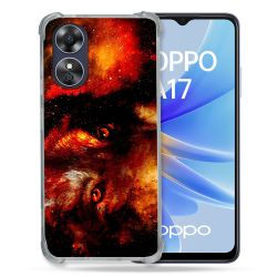 Coque Renforcée Pour Oppo A17 Animal Loup Espace