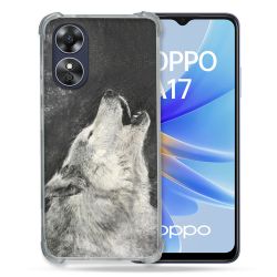 Coque Renforcée Pour Oppo A17 Animal Loup Hurlement