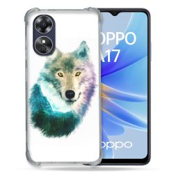 Coque Renforcée Pour Oppo A17 Animal Loup Montagne