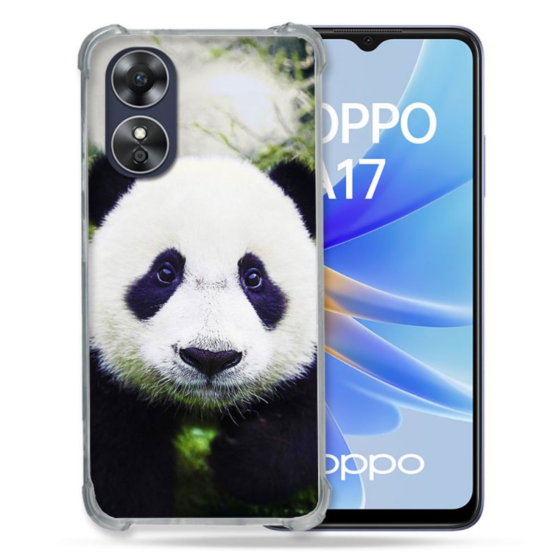 Coque Renforcée Pour Oppo A17 Animal Panda Color
