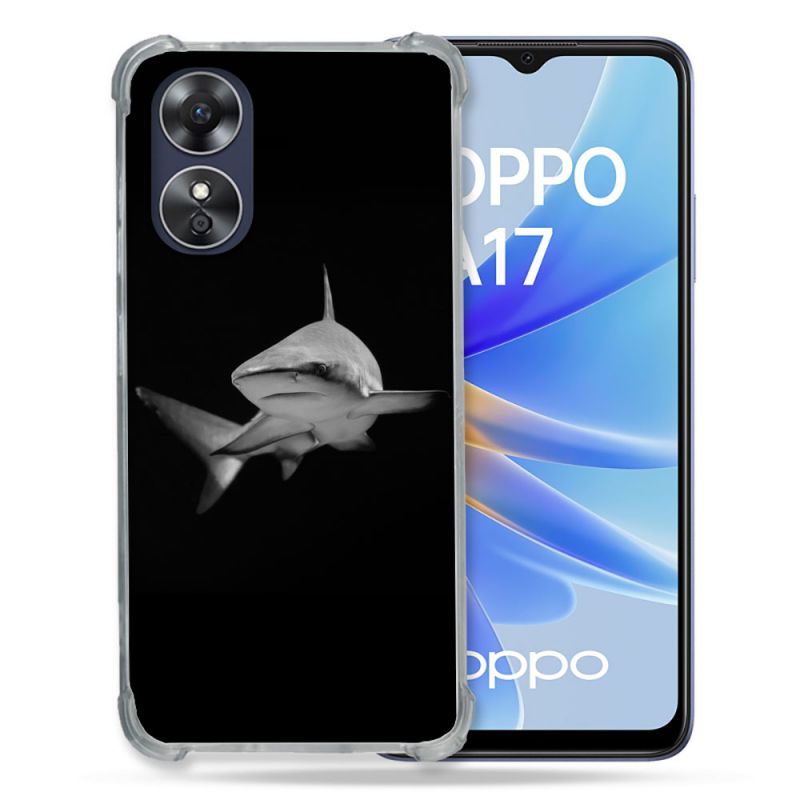 Coque Renforcée Pour Oppo A17 Animal Requin Sombre
