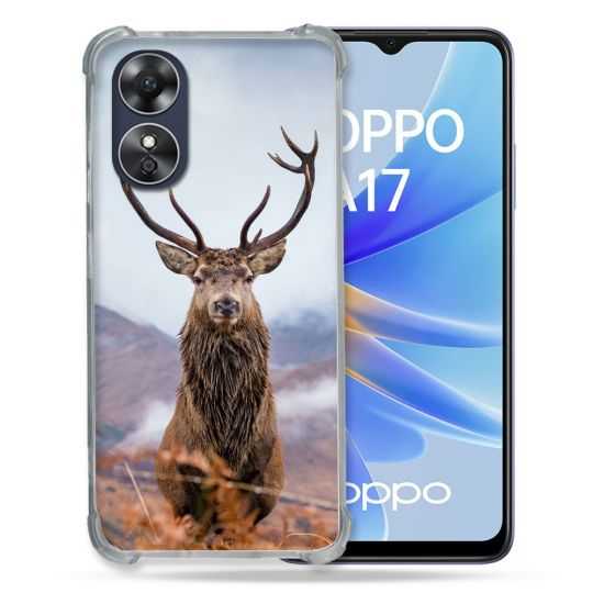Coque Renforcée Pour Oppo A17 Chasse Chevreuil Montagne