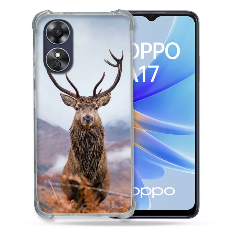Coque Renforcée Pour Oppo A17 Chasse Chevreuil Montagne