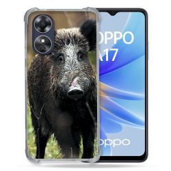 Coque Renforcée Pour Oppo A17 Chasse Sanglier bois