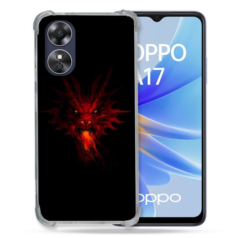 Coque Renforcée Pour Oppo A17 Fantastique Dragon Feu