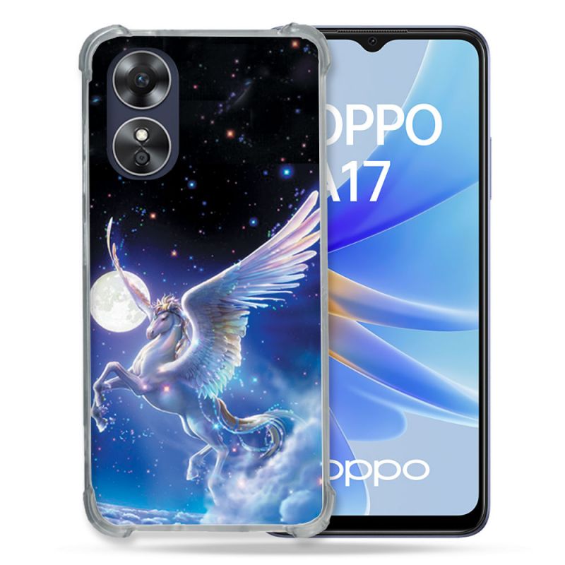 Coque Renforcée Pour Oppo A17 Fantastique Licorne Céleste