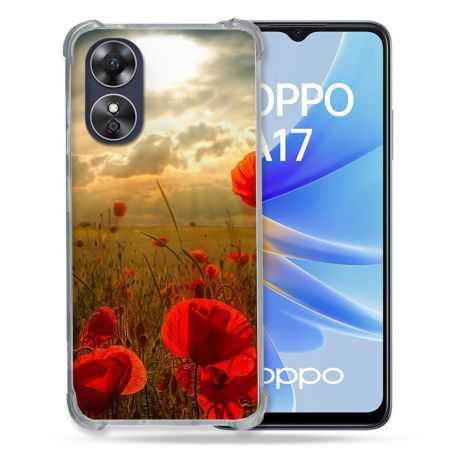 Coque Renforcée Pour Oppo A17 Fleur Coquelicot