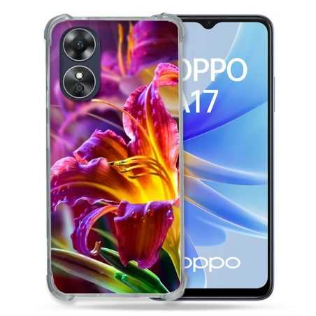 Coque Renforcée Pour Oppo A17 Fleur Lys Color