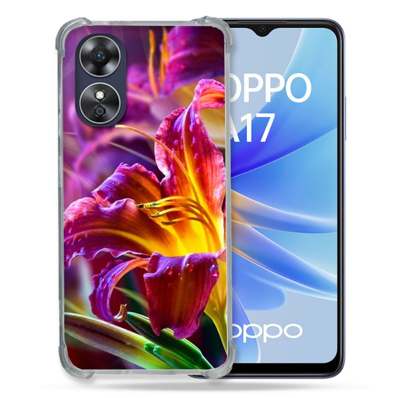 Coque Renforcée Pour Oppo A17 Fleur Lys Color