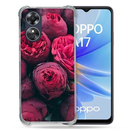 Coque Renforcée Pour Oppo A17 Fleur Pivoine
