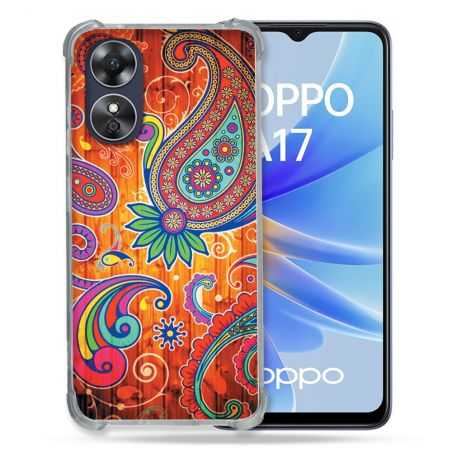 Coque Renforcée Pour Oppo A17 Fleur Psychedelic