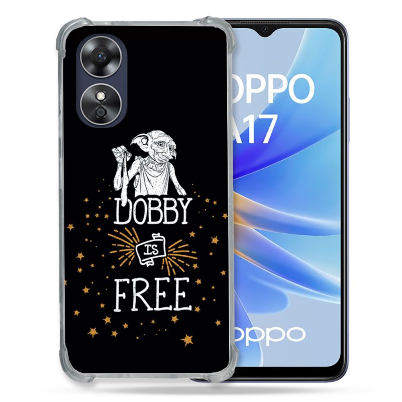 Coque Renforcée Pour Oppo A17 Harry Potter Dobby Free Noir