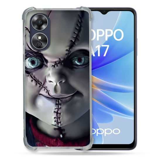 Coque Renforcée Pour Oppo A17 Horreur Chucky Cicatrice