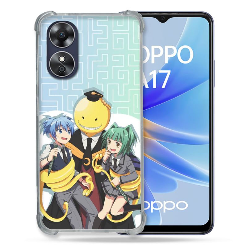 Coque Renforcée Pour Oppo A17 Manga Assassination Classroom Kuro Trio