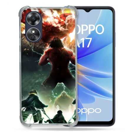 Coque Renforcée Pour Oppo A17 Manga Attaque Titans Combat