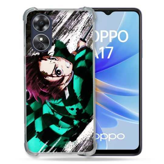 Coque Renforcée Pour Oppo A17 Manga Demon Slayer Tanjiro