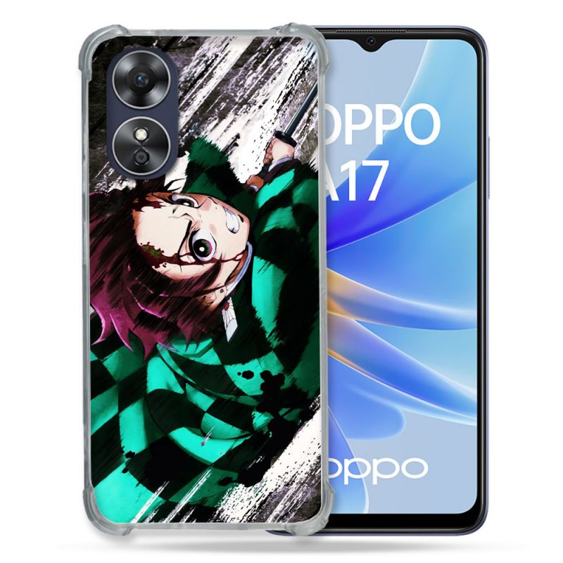 Coque Renforcée Pour Oppo A17 Manga Demon Slayer Tanjiro