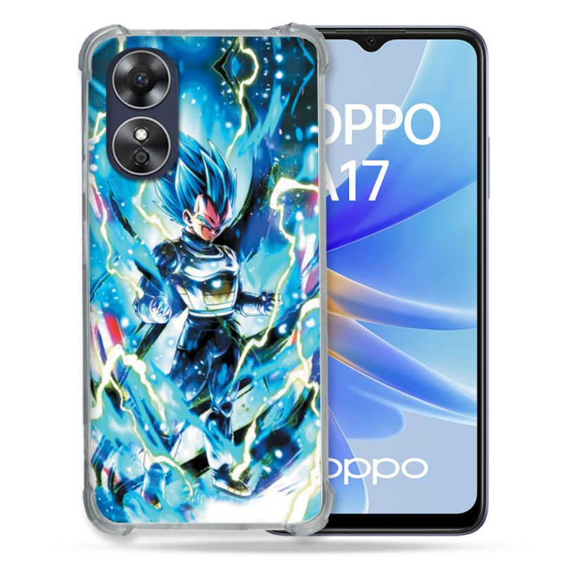 Coque Renforcée Pour Oppo A17 Manga Dragon Ball Vegeta Bleu