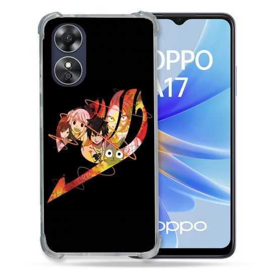 Coque Renforcée Pour Oppo A17 Manga Fairy Tail Logo Noir