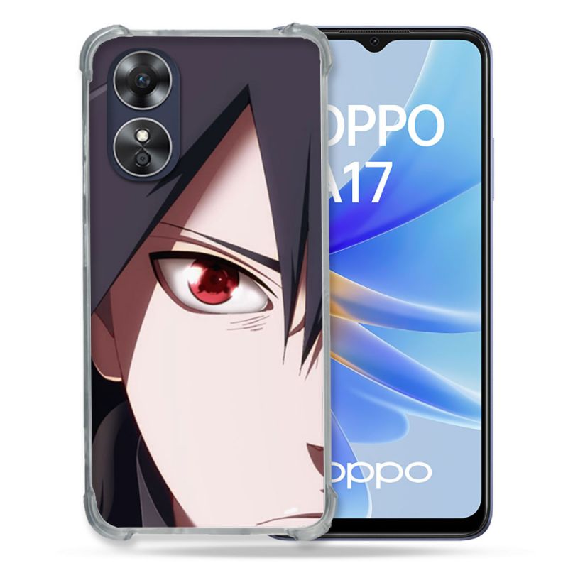 Coque Renforcée Pour Oppo A17 Manga Naruto Sasuke visage