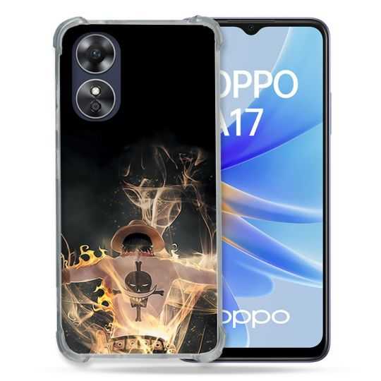 Coque Renforcée Pour Oppo A17 Manga One Piece Ace Noir