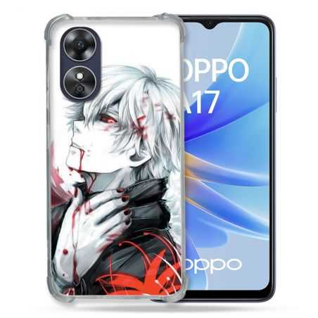 Coque Renforcée Pour Oppo A17 Manga Tokyo Ghoul Kaneki Blanc