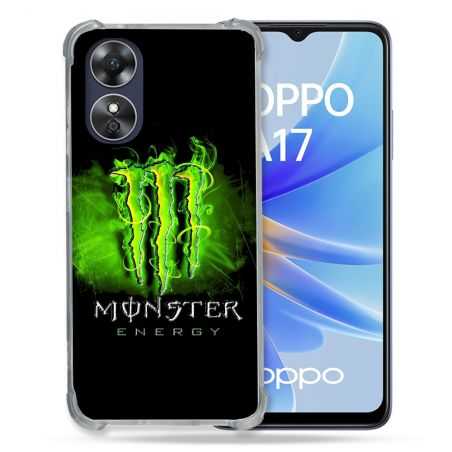 Coque Renforcée Pour Oppo A17 Monster Energy Vert