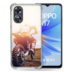 Coque Renforcée Pour Oppo A17 Moto Cross Soleil