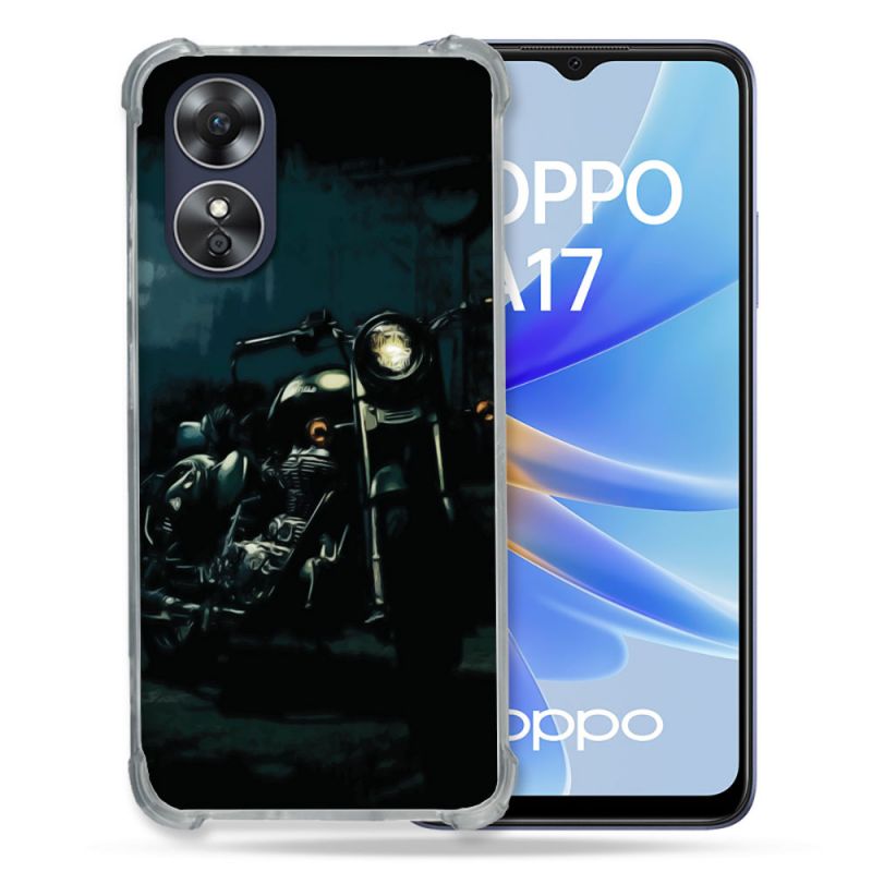 Coque Renforcée Pour Oppo A17 Moto Harley Vintage
