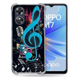 Coque Renforcée Pour Oppo A17 Musique Cle Sol Bleu