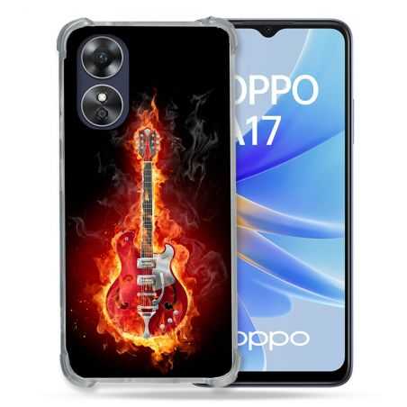 Coque Renforcée Pour Oppo A17 Musique Guitare Electrique