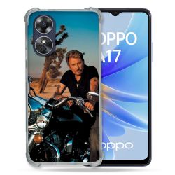 Coque Renforcée Pour Oppo A17 Musique Johnny Hallyday Moto