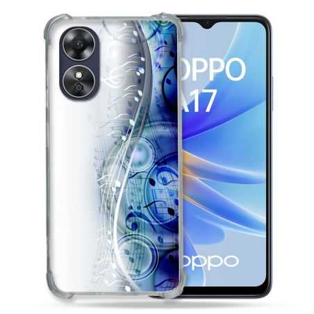 Coque Renforcée Pour Oppo A17 Musique Partition Vague