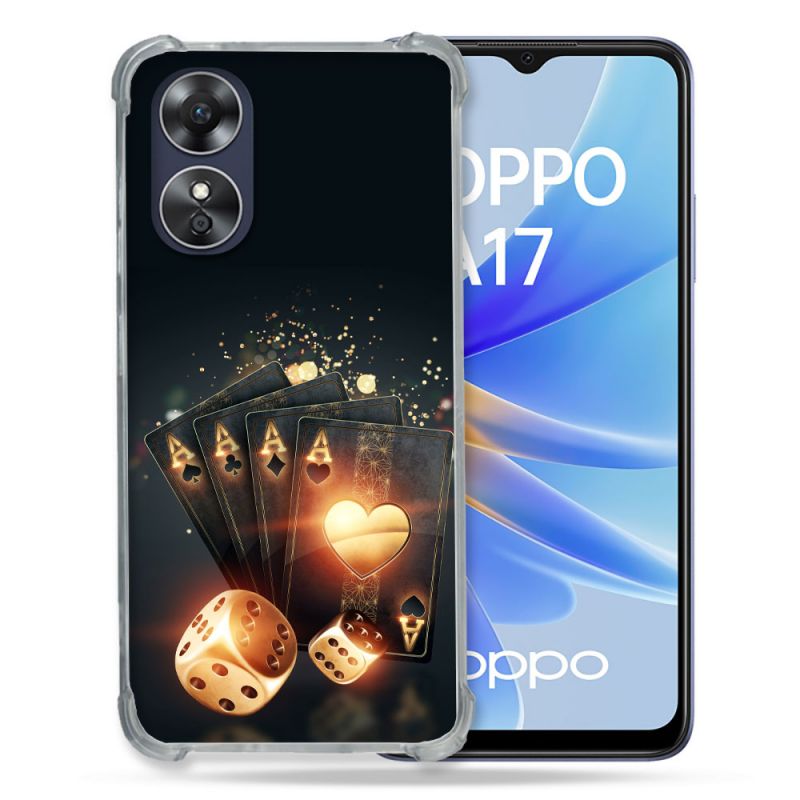 Coque Renforcée Pour Oppo A17 Poker Des