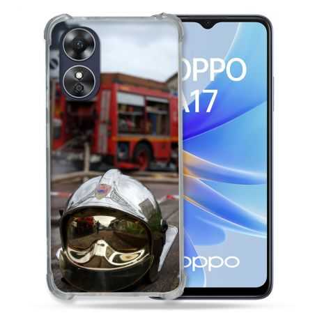 Coque Renforcée Pour Oppo A17 Pompier Casque Camion