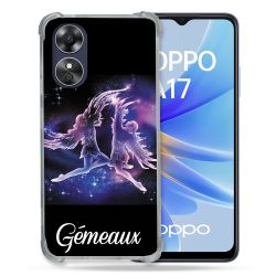 Coque Renforcée Pour Oppo A17 Signe Zodiaque 2 Gémeaux