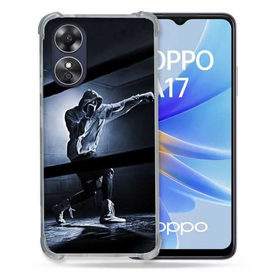 Coque Renforcée Pour Oppo A17 Sport Boxe Poing