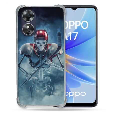 Coque Renforcée Pour Oppo A17 Sport Hockey Squelette