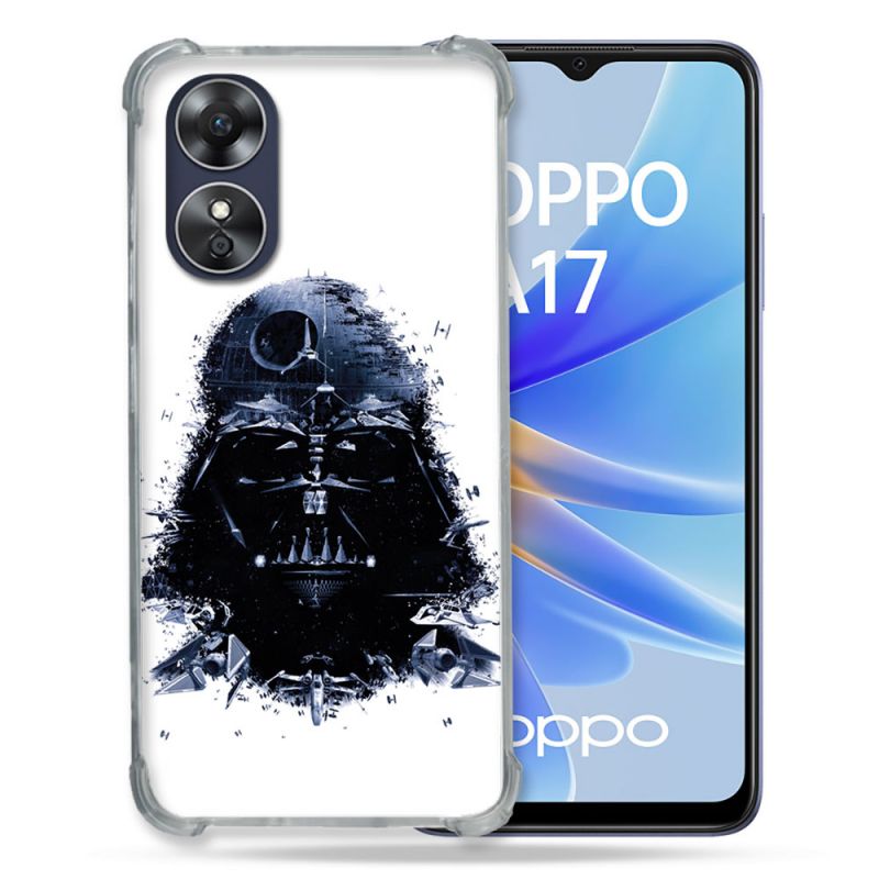 Coque Renforcée Pour Oppo A17 Star Wars - Dark Vador Blanc