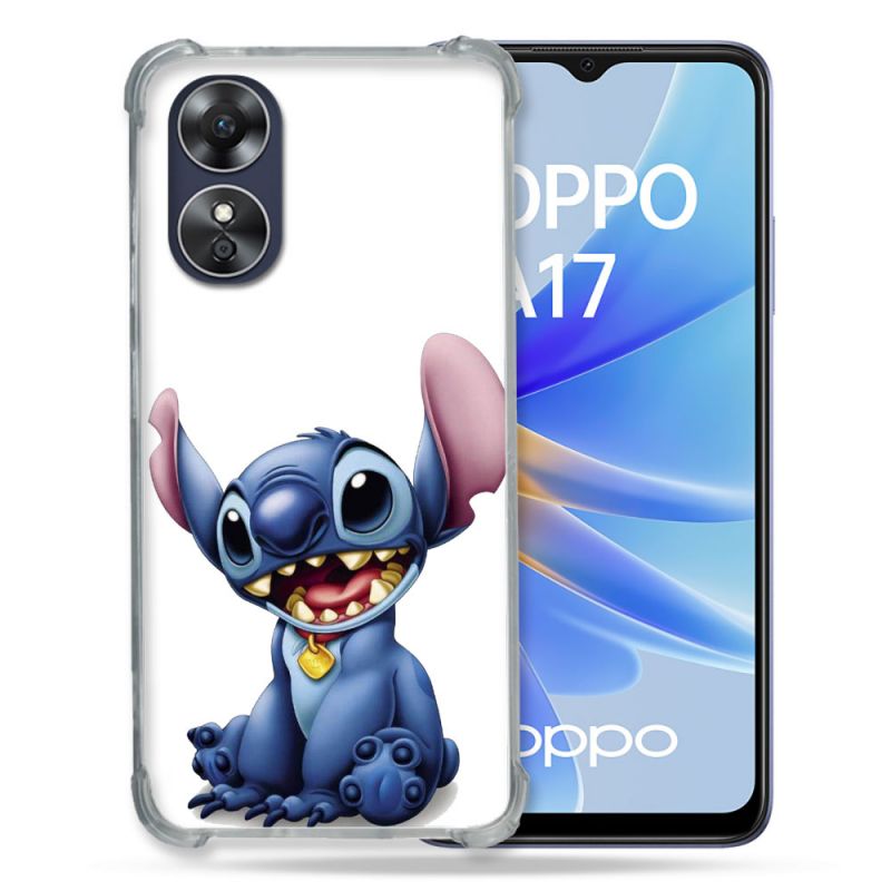 Coque Renforcée Pour Oppo A17 Stitch Blanc