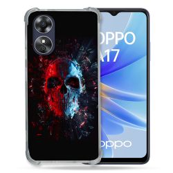 Coque Renforcée Pour Oppo A17 Tete de Mort Deflagration