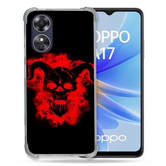 Coque Renforcée Pour Oppo A17 Tete de Mort Diable